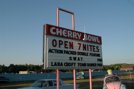 Cherry Bowl Drive-In Theatre - Marquee